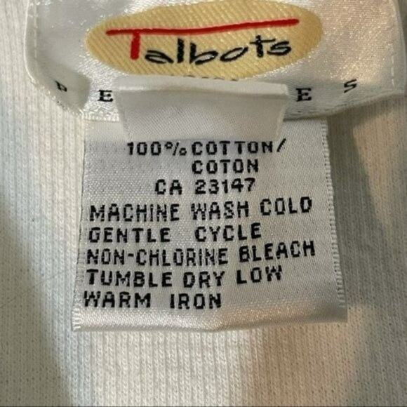 Talbots White Full Zip Jacket Size Petite Large - Picture 11 of 12